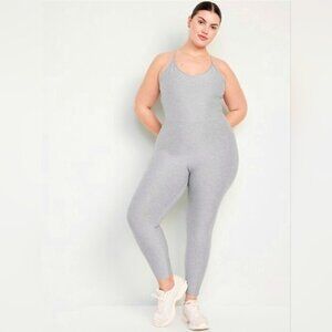 Old Navy Cloud+ Sleeveless 7/8 Bodysuit Size XXL Heather Grey